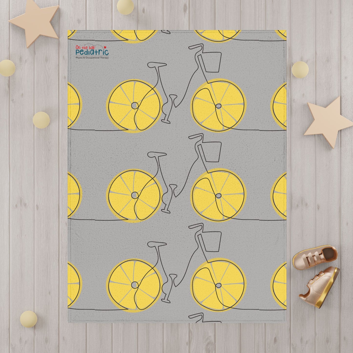 Lemon Bicycle Baby Throw Blanket