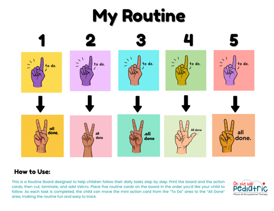 OT Designed Printable Visual Schedule for Autistic Kids, Kids with ADHD