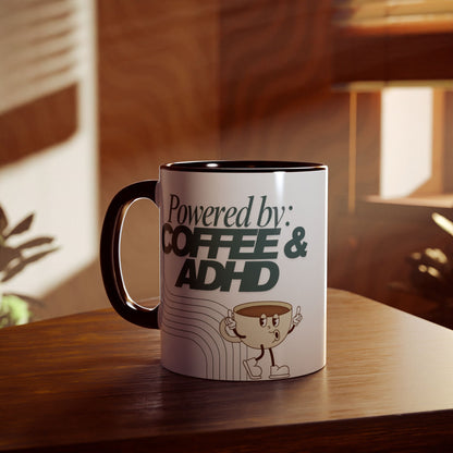 'Powered by Coffee & ADHD' Ceramic Mug