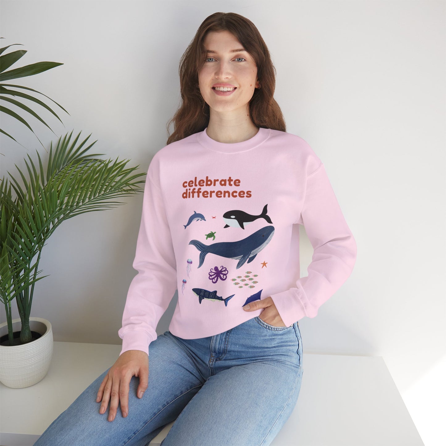 Celebrate Differences Marine Life Crewneck Sweatshirt