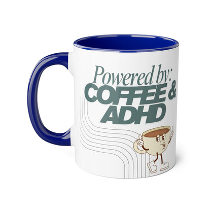 'Powered by Coffee & ADHD' Ceramic Mug