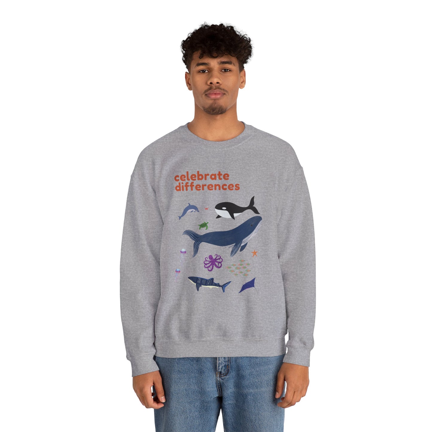 Celebrate Differences Marine Life Crewneck Sweatshirt