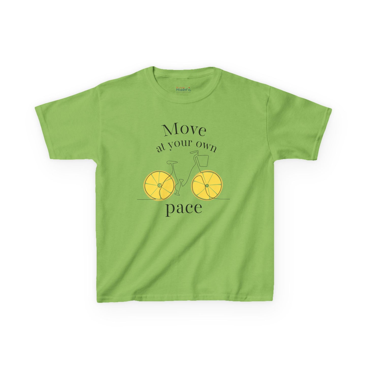 Move At Your Own Pace Lemon Bike Kids Vibey Tee