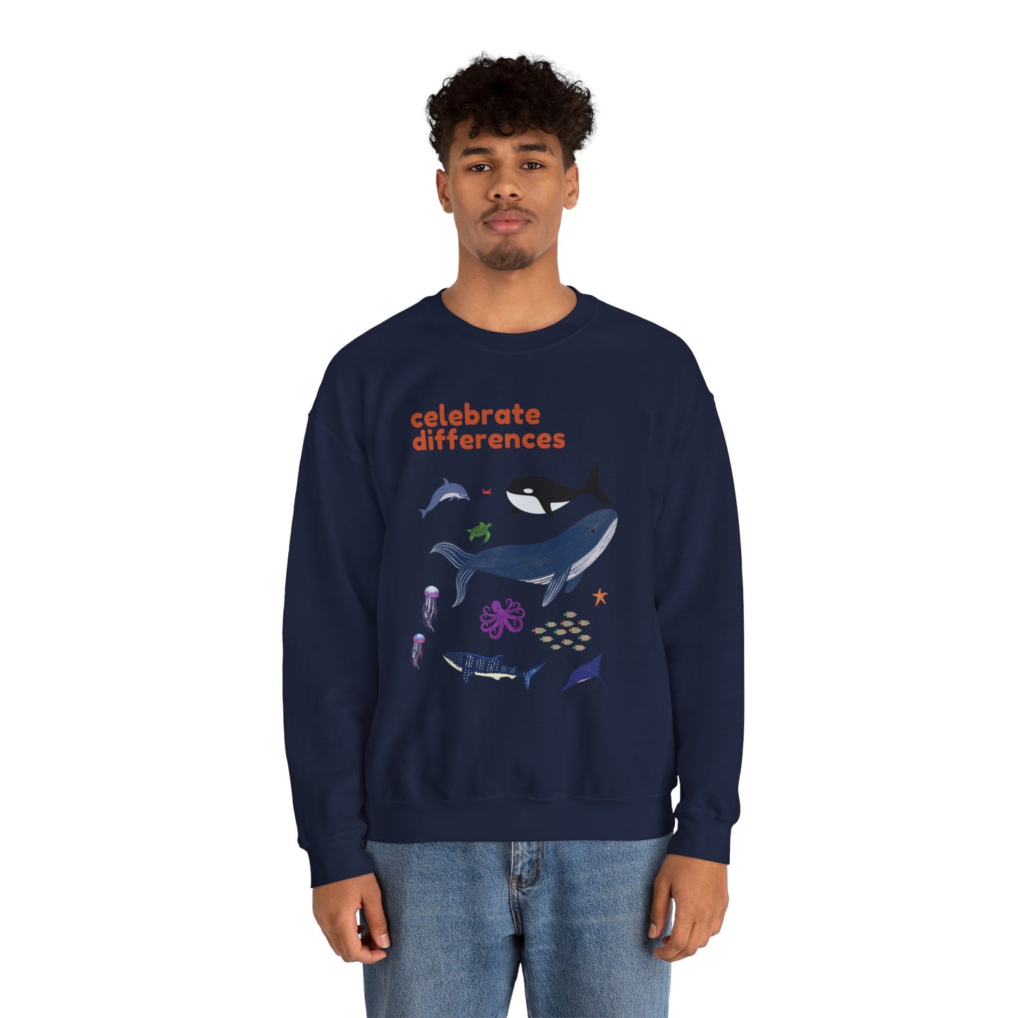 Celebrate Differences Marine Life Crewneck Sweatshirt
