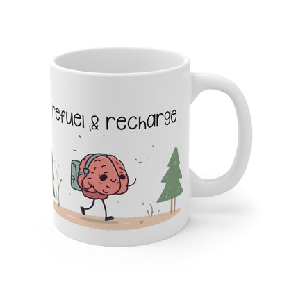 Refuel Your Brain Ceramic Mug