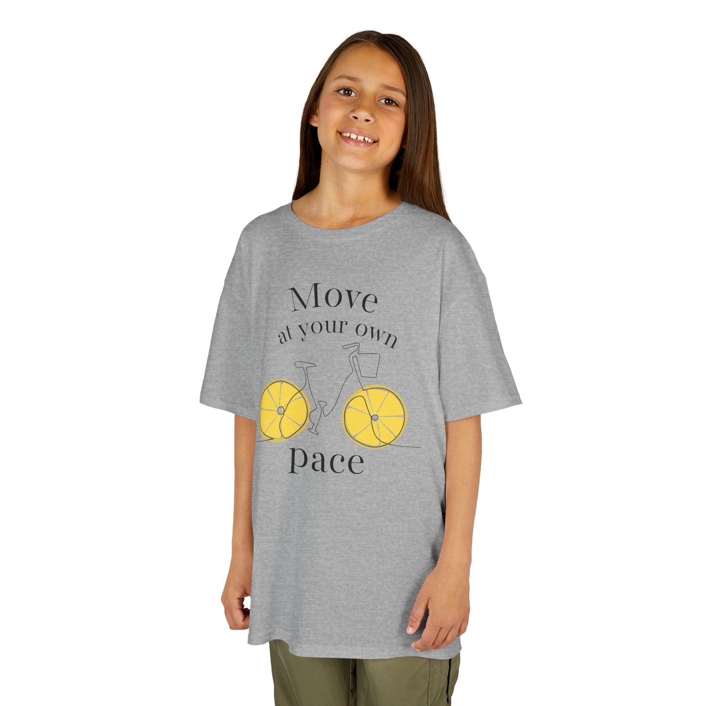 Move At Your Own Pace Lemon Bike Kids Vibey Tee