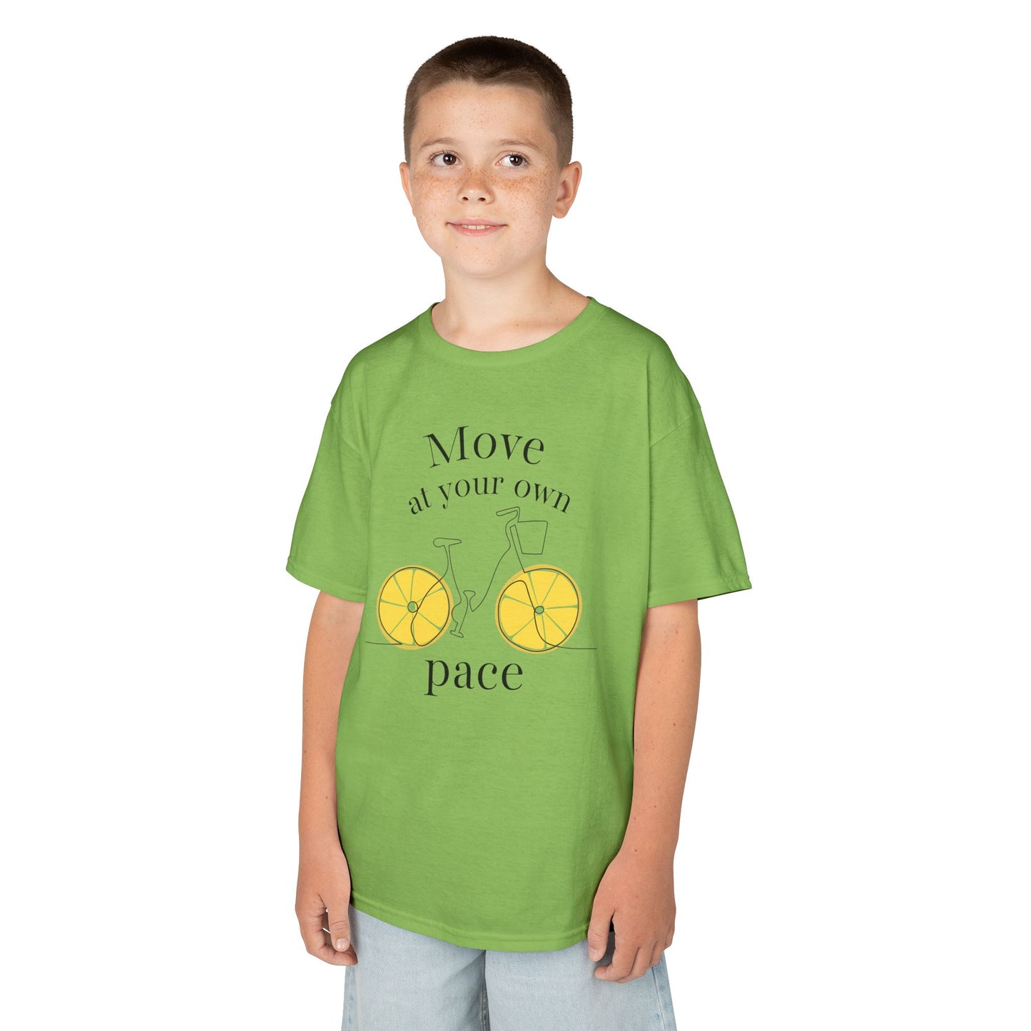 Move At Your Own Pace Lemon Bike Kids Vibey Tee