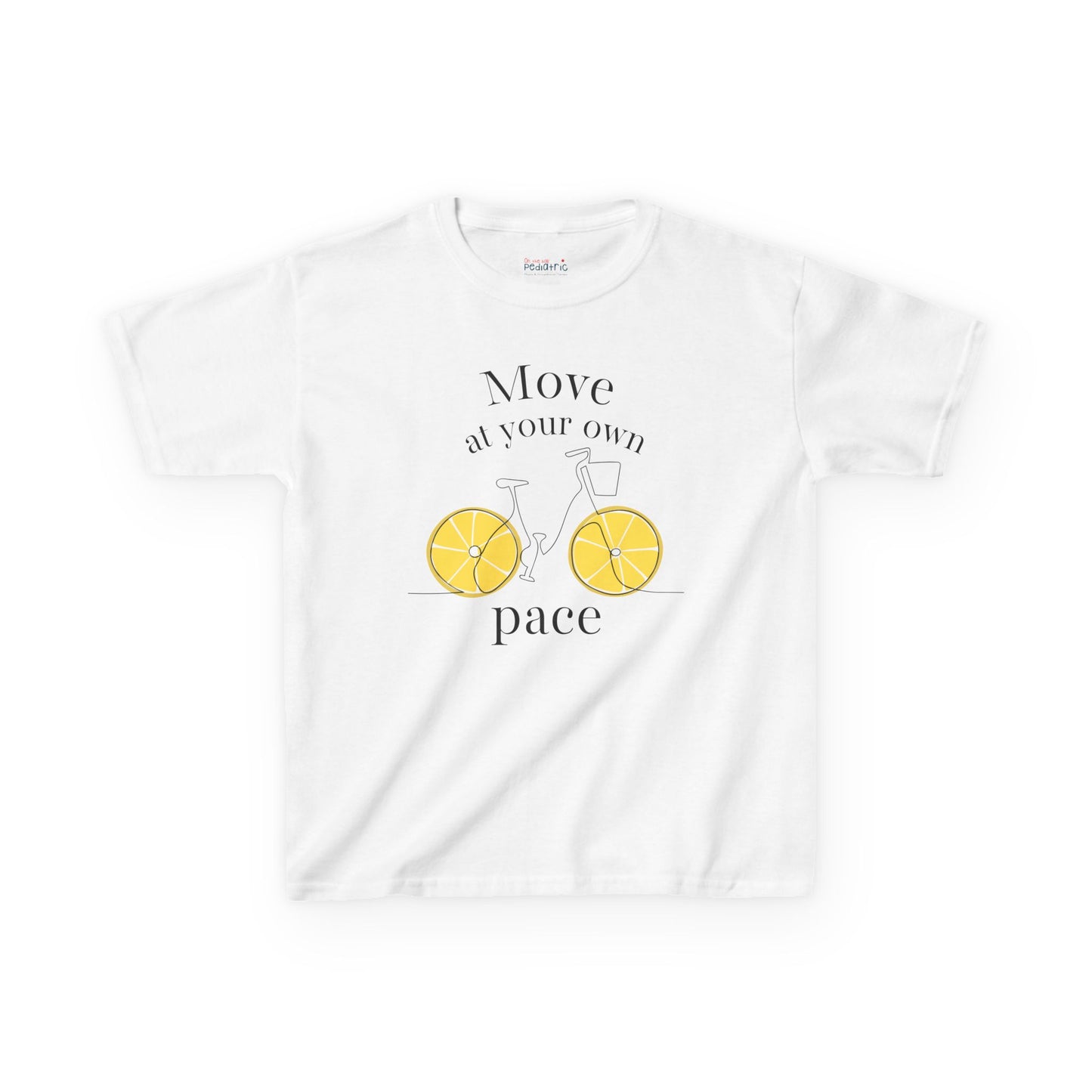 Move At Your Own Pace Lemon Bike Kids Vibey Tee