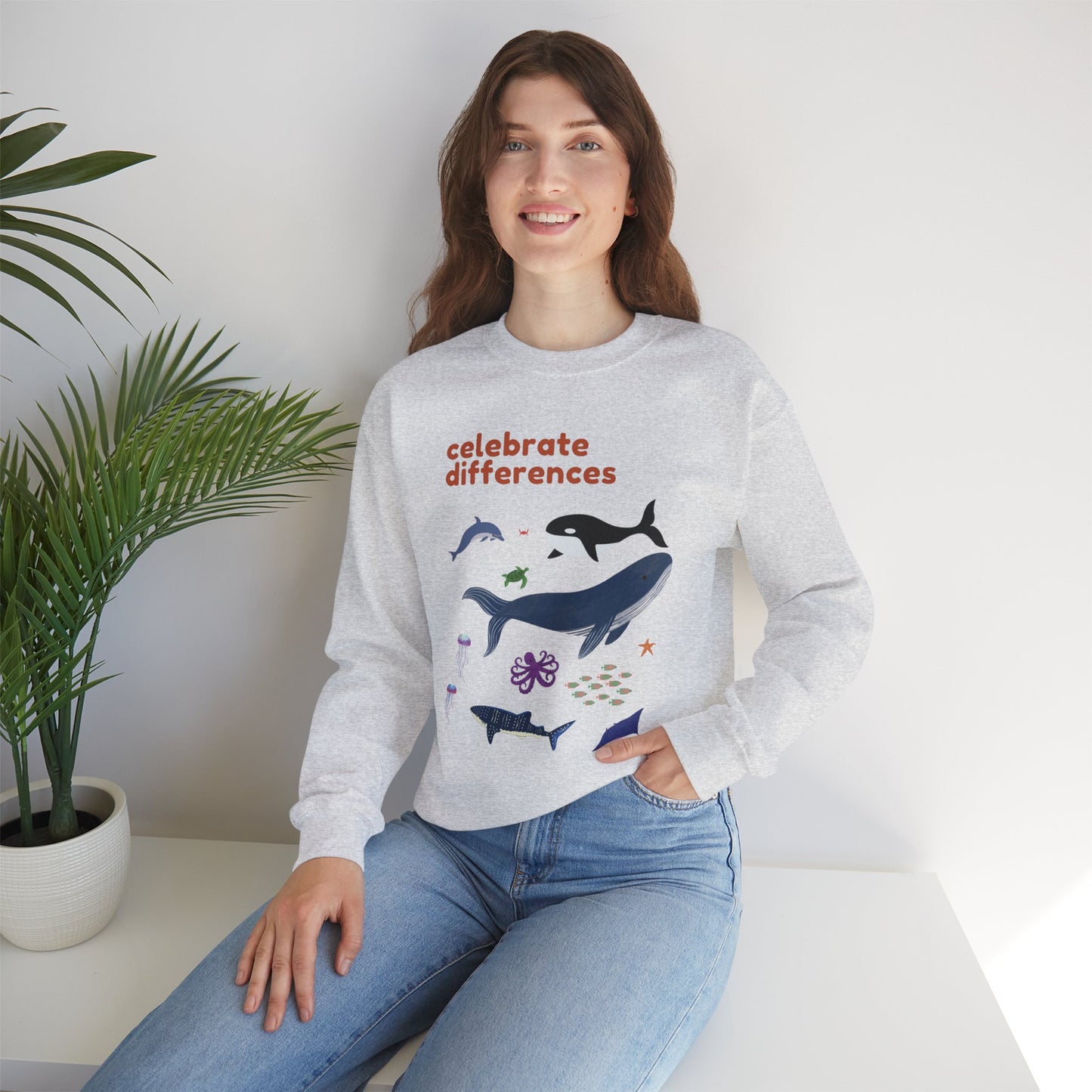 Celebrate Differences Marine Life Crewneck Sweatshirt
