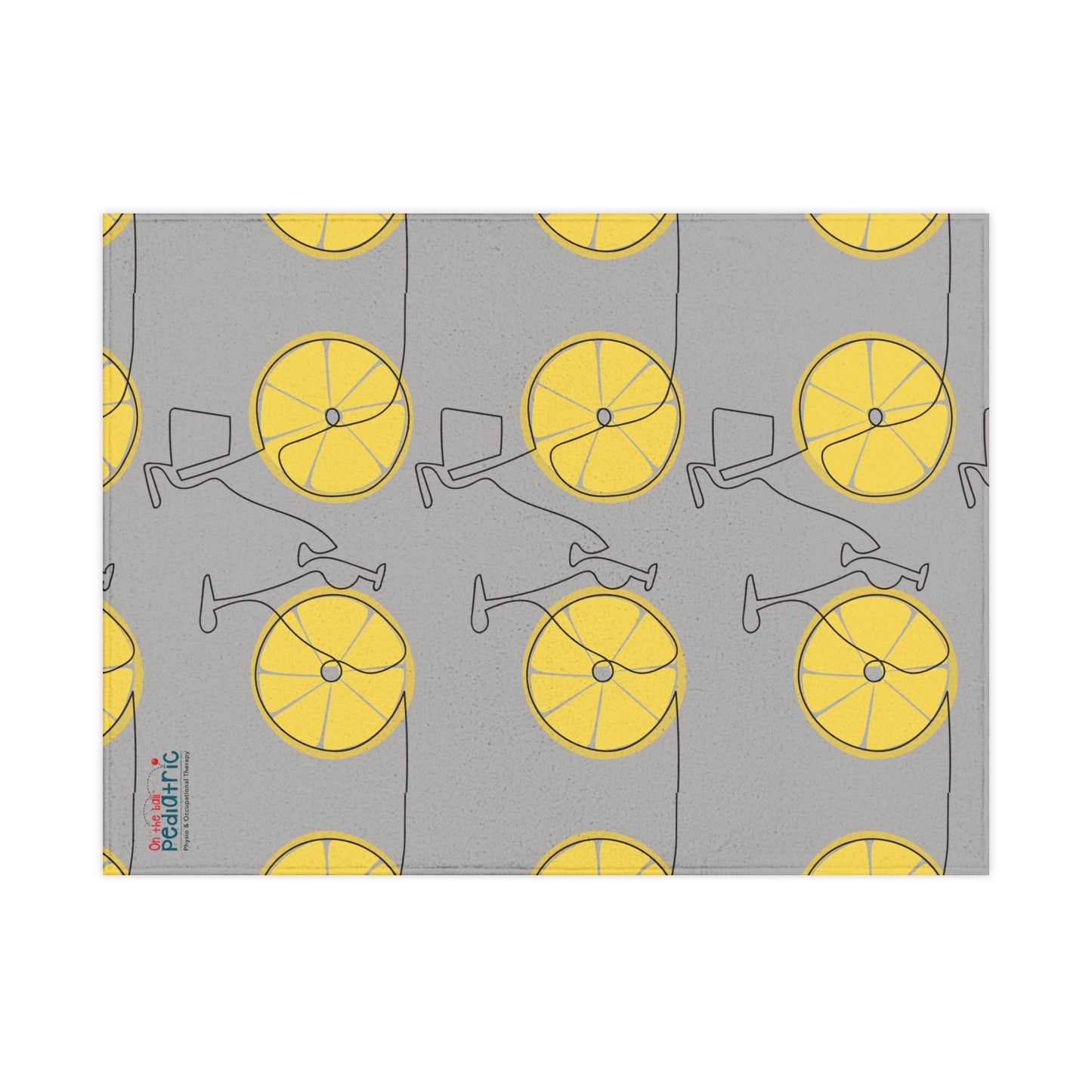 Lemon Bicycle Baby Throw Blanket
