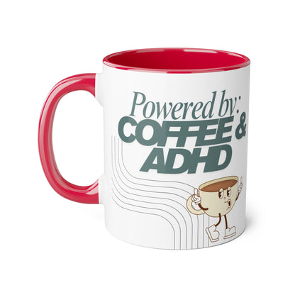 'Powered by Coffee & ADHD' Ceramic Mug