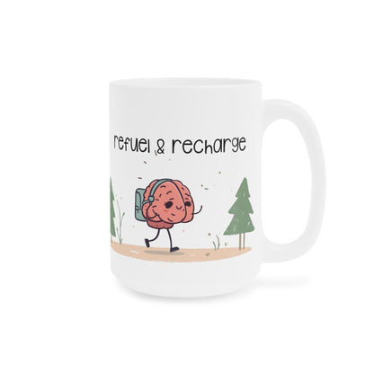 Refuel Your Brain Ceramic Mug