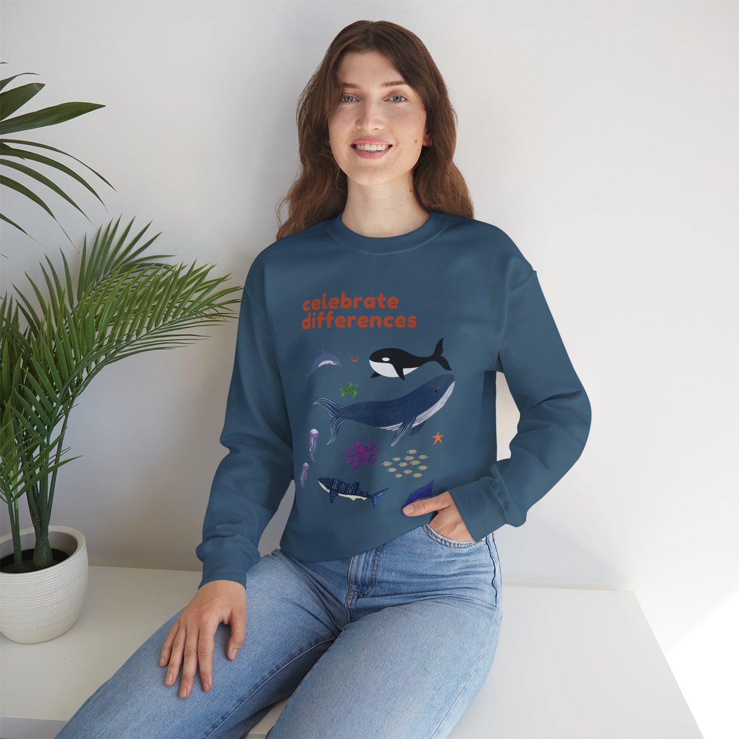 Celebrate Differences Marine Life Crewneck Sweatshirt