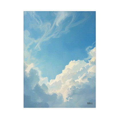 Soft Blue Cloud Nursery Throw for Babies & Toddlers
