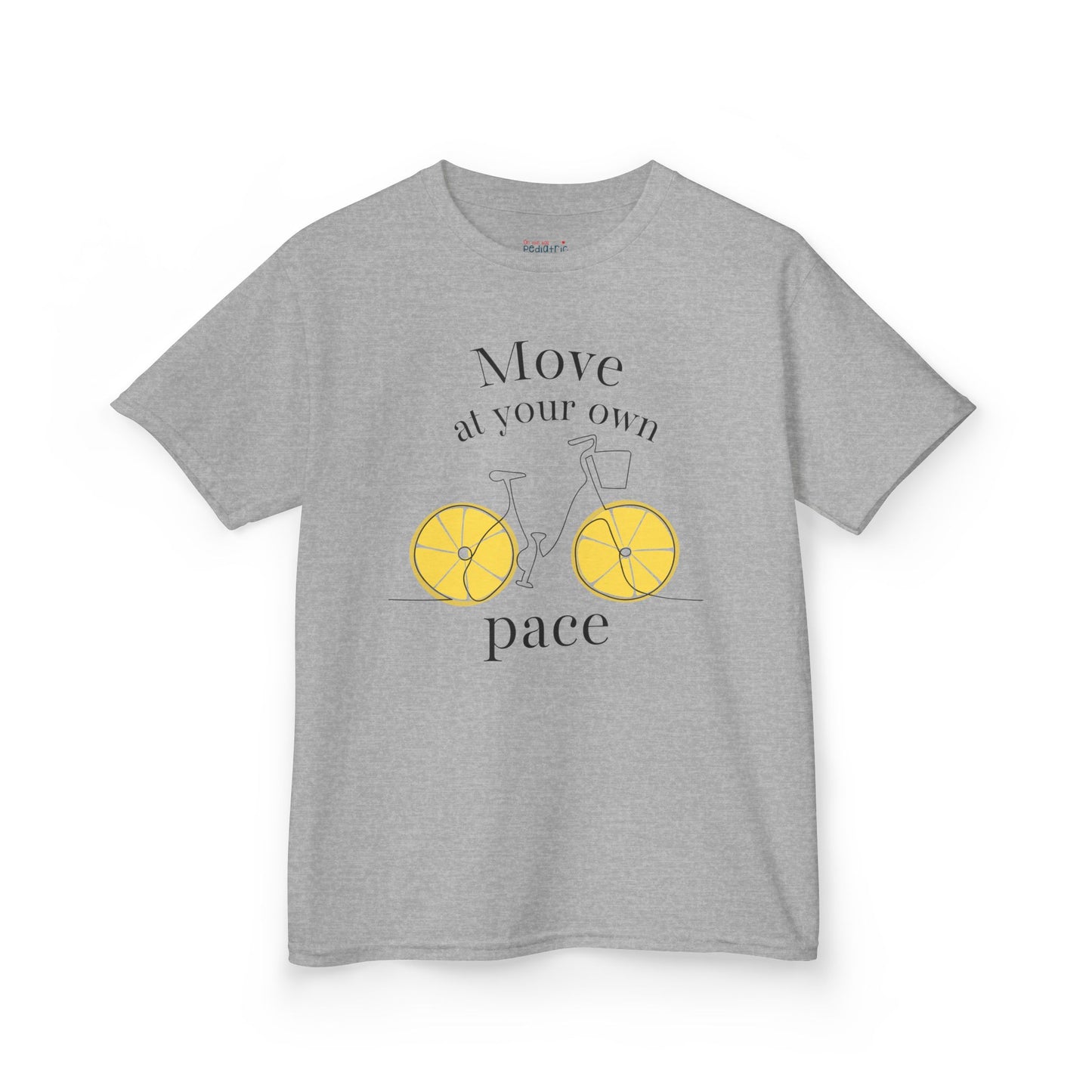 Move At Your Own Pace Lemon Bike Kids Vibey Tee