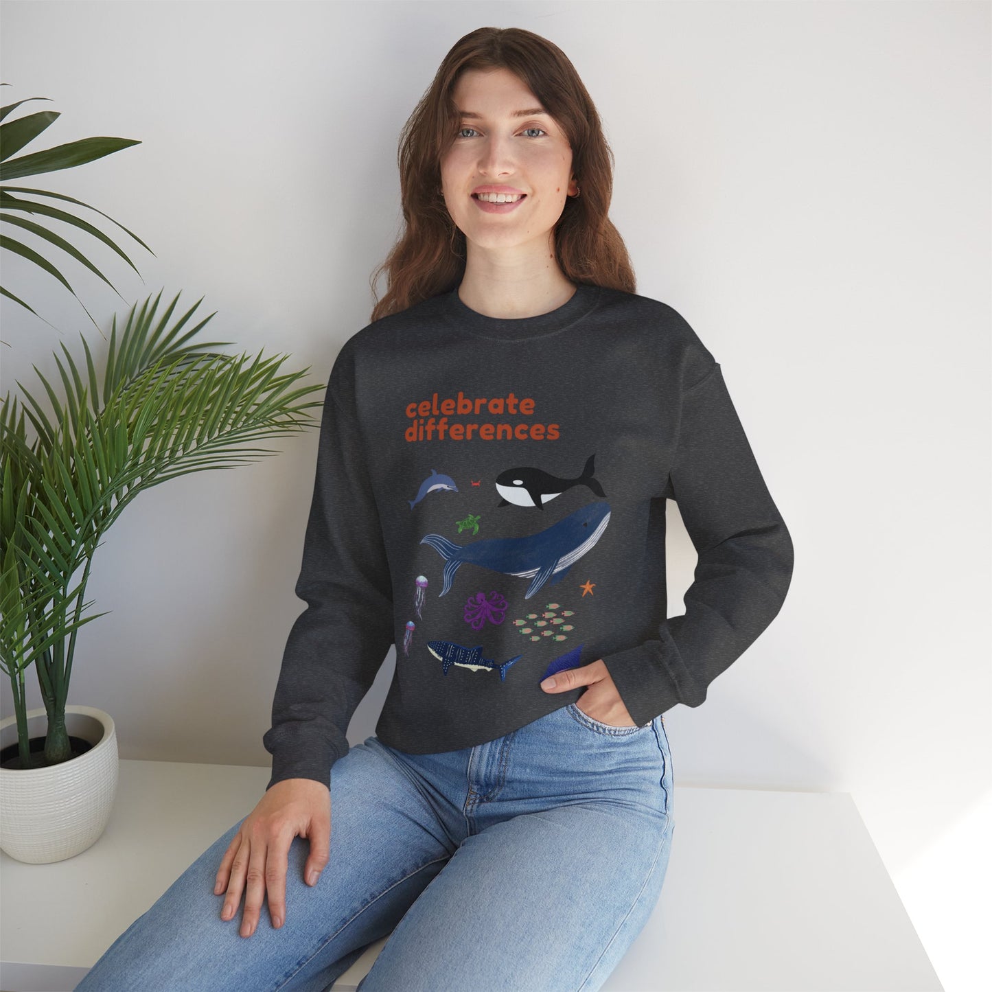 Celebrate Differences Marine Life Crewneck Sweatshirt