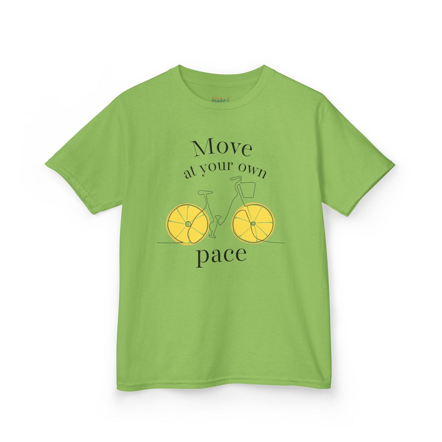 Move At Your Own Pace Lemon Bike Kids Vibey Tee