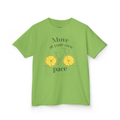 Move At Your Own Pace Lemon Bike Kids Vibey Tee