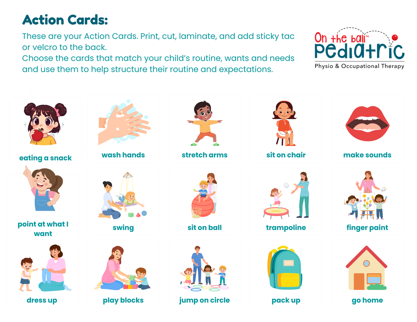 OT Designed Printable Visual Schedule for Autistic Kids, Kids with ADHD