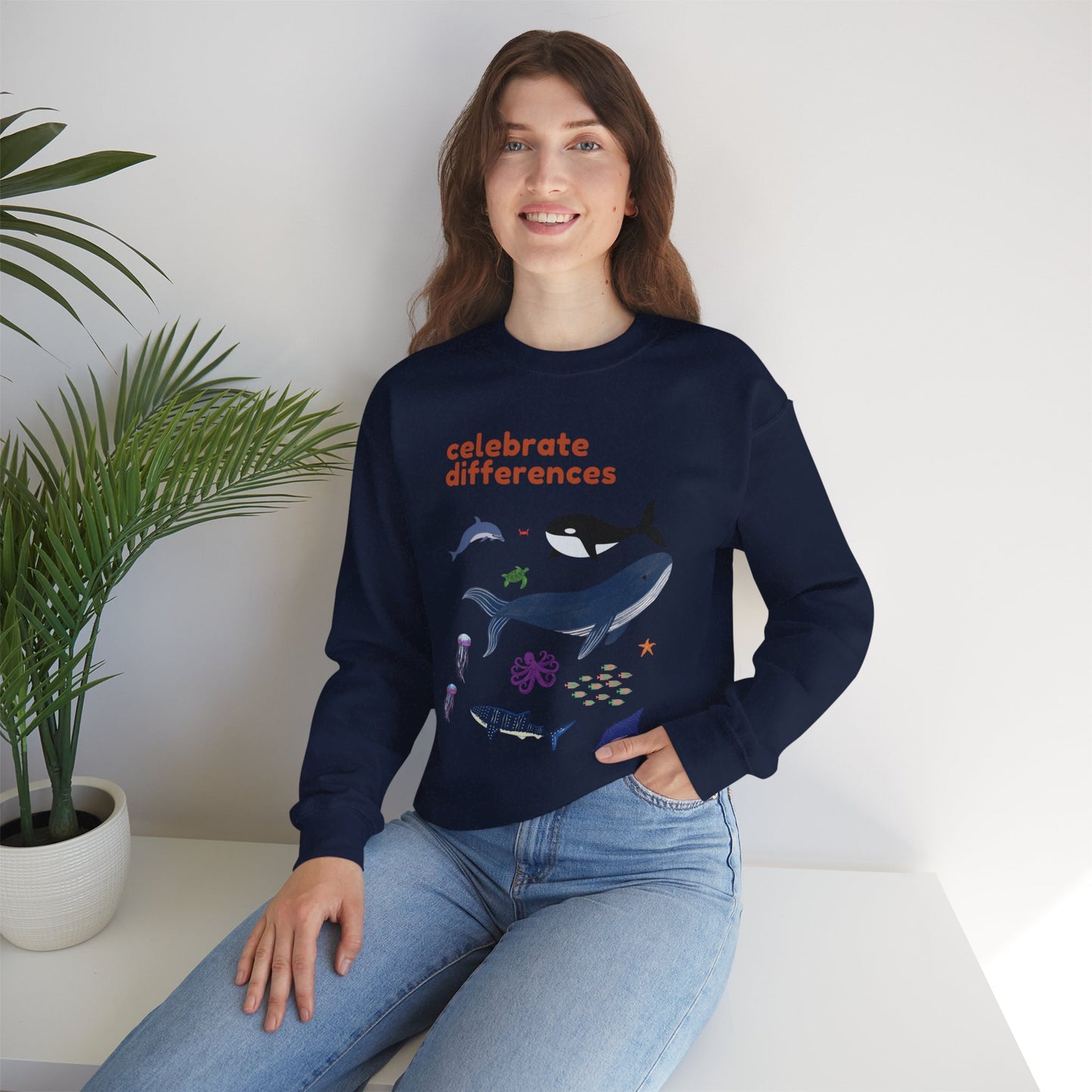 Celebrate Differences Marine Life Crewneck Sweatshirt