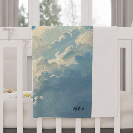 Soft Blue Cloud Nursery Throw for Babies & Toddlers