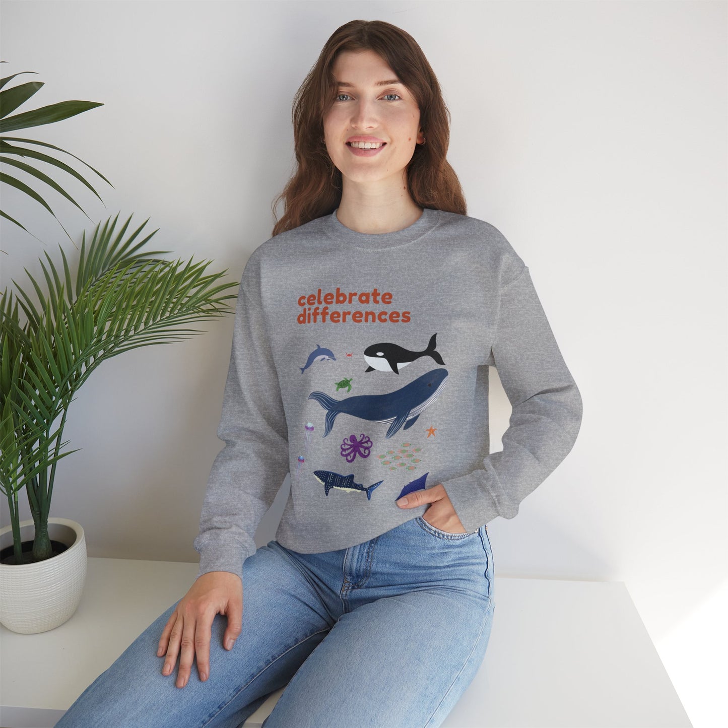 Celebrate Differences Marine Life Crewneck Sweatshirt