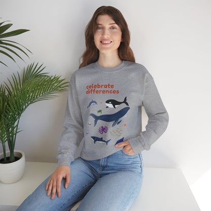 Celebrate Differences Marine Life Crewneck Sweatshirt