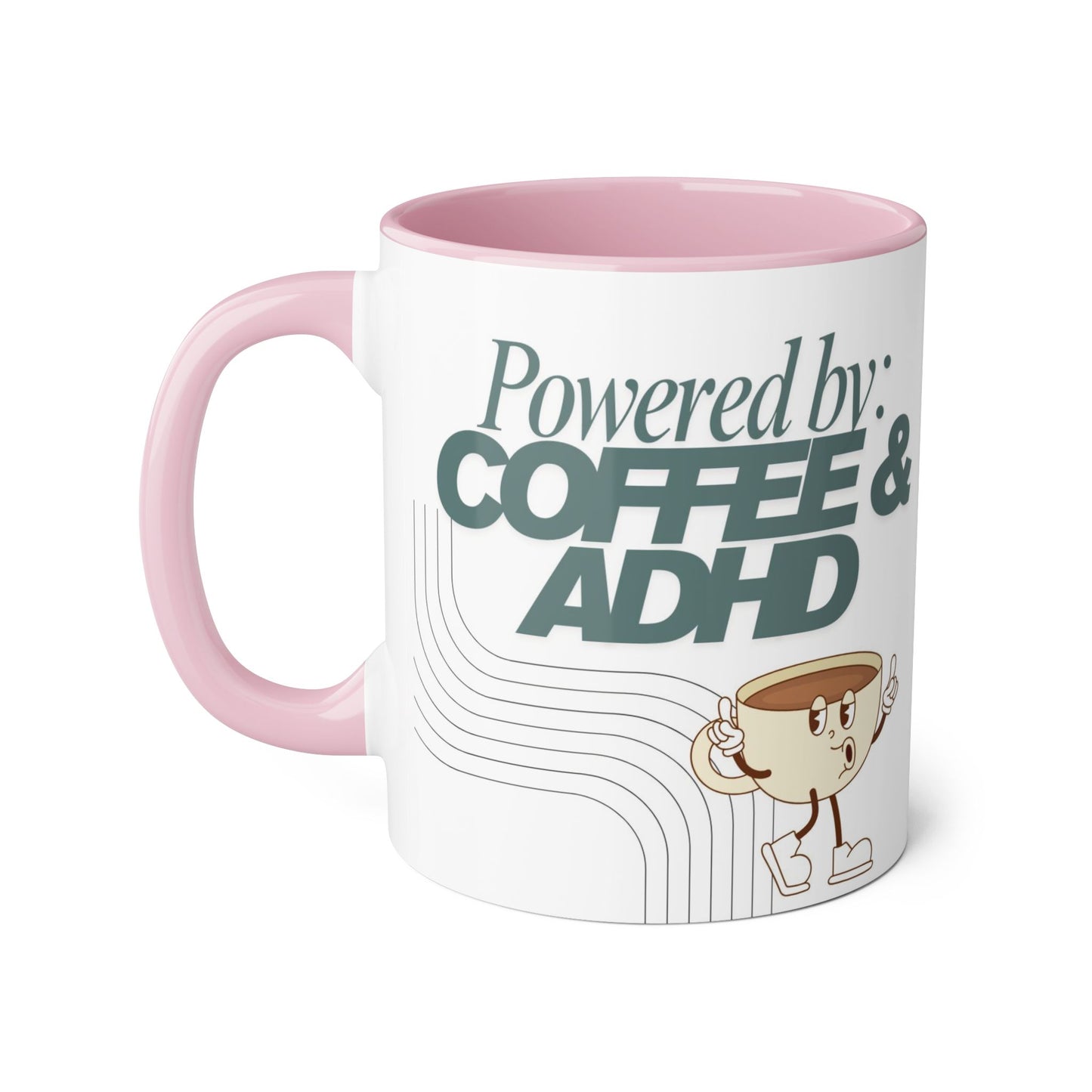 'Powered by Coffee & ADHD' Ceramic Mug