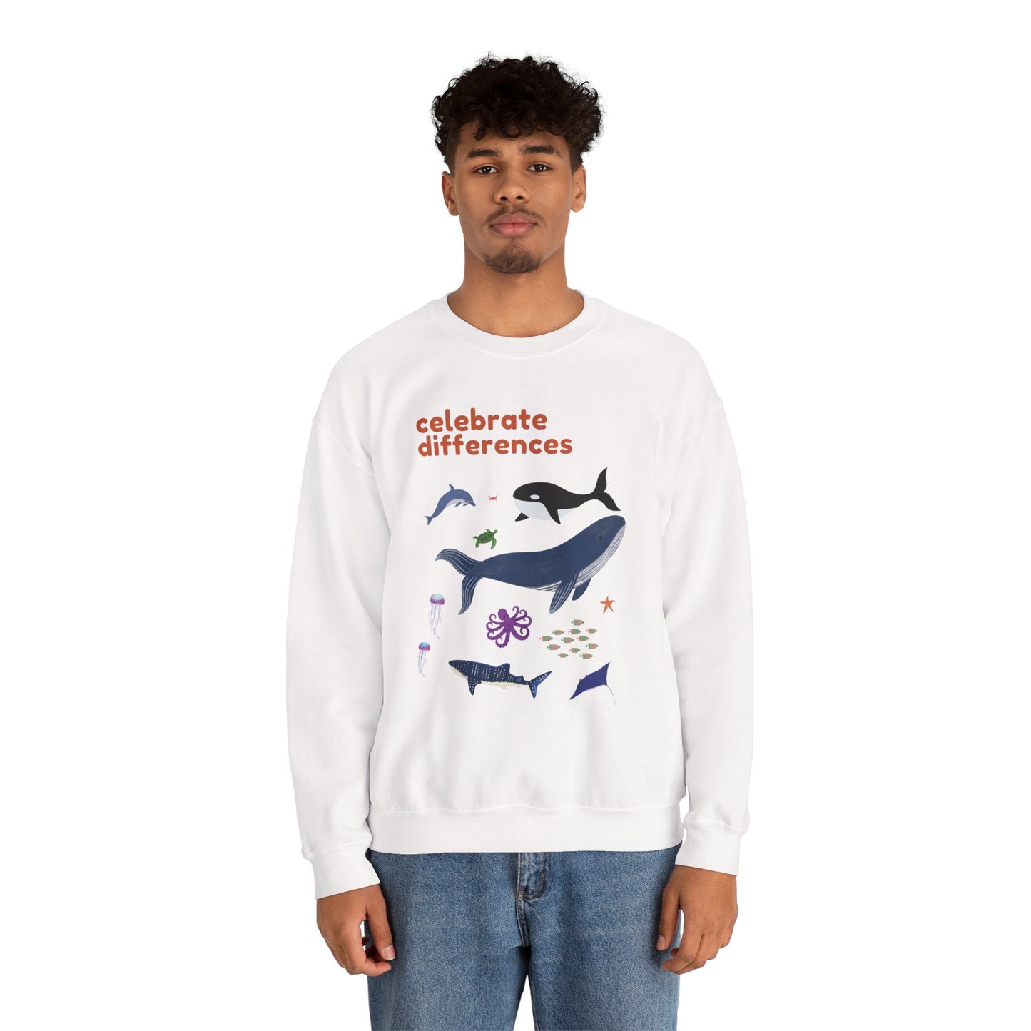 Celebrate Differences Marine Life Crewneck Sweatshirt
