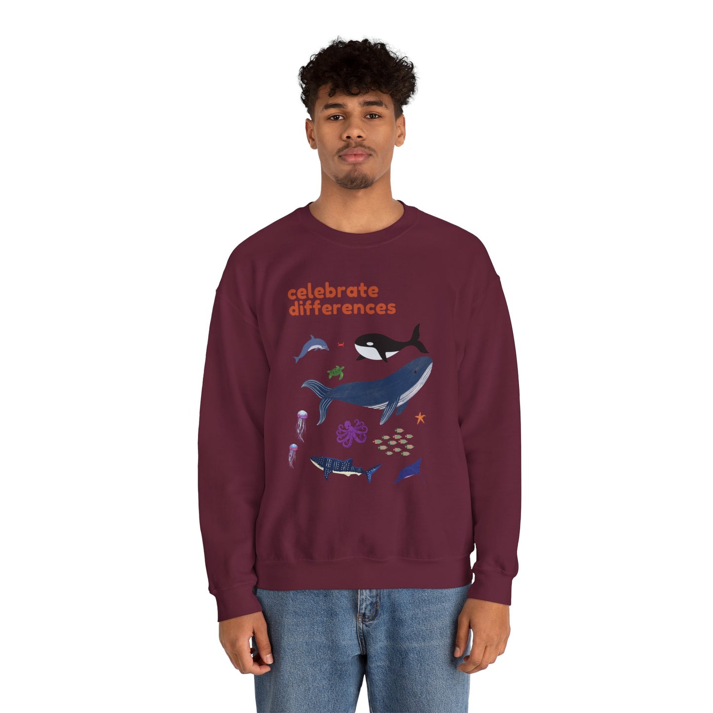Celebrate Differences Marine Life Crewneck Sweatshirt