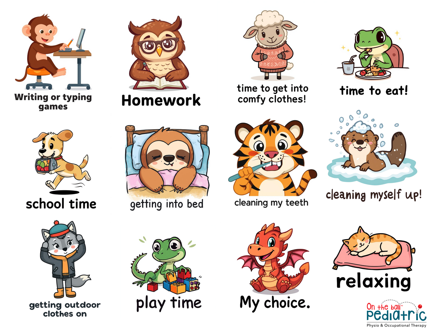OT Designed Printable Visual Schedule for Autistic Kids, Kids with ADHD