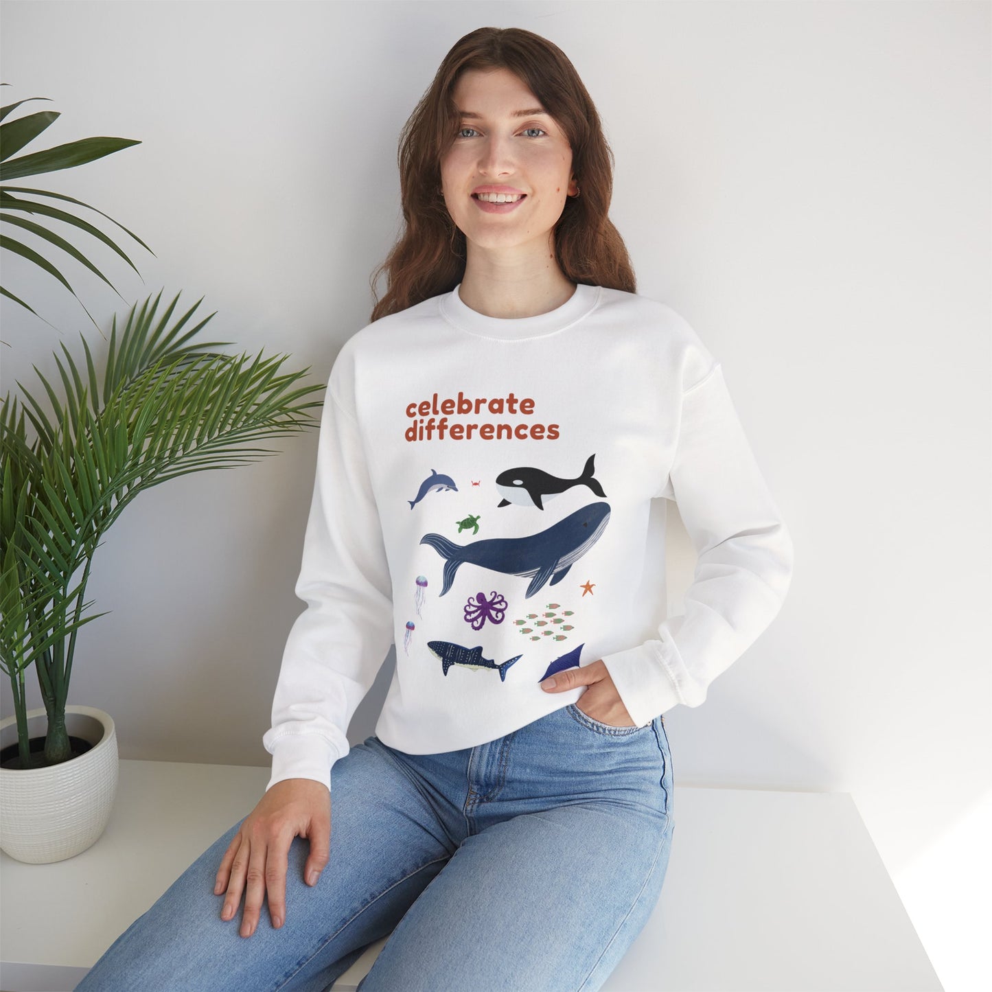 Celebrate Differences Marine Life Crewneck Sweatshirt