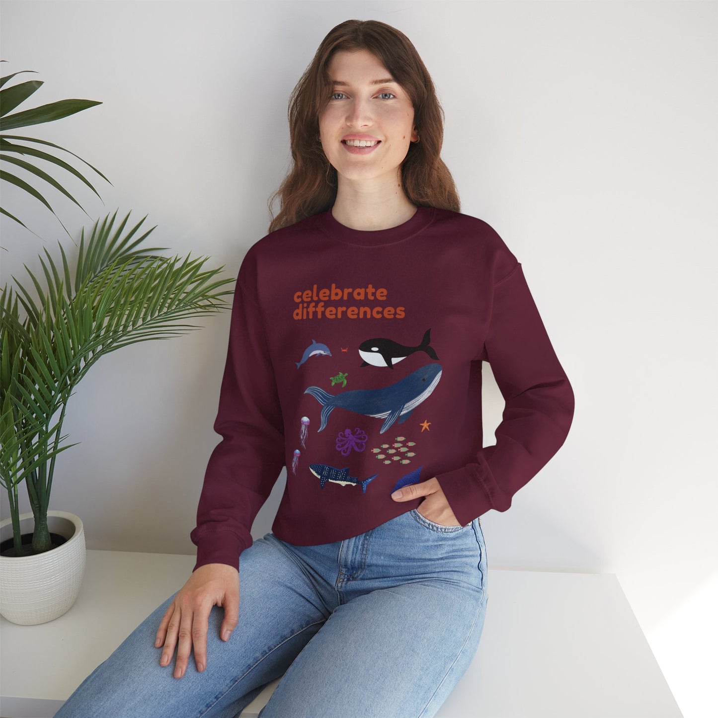 Celebrate Differences Marine Life Crewneck Sweatshirt