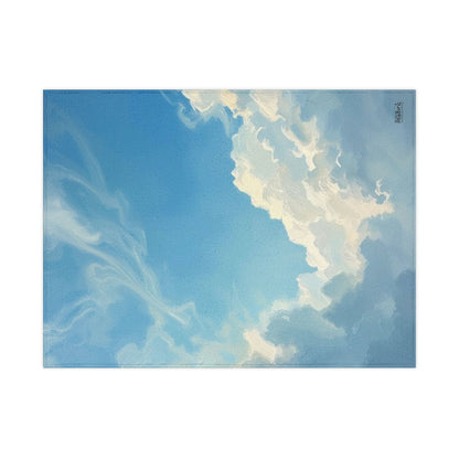 Soft Blue Cloud Nursery Throw for Babies & Toddlers