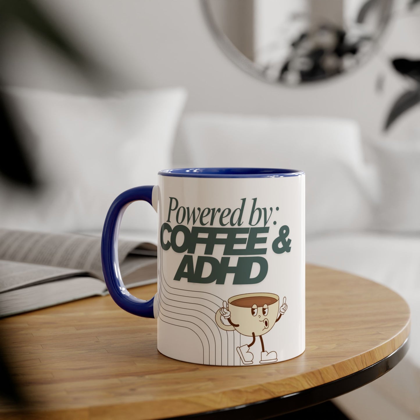 'Powered by Coffee & ADHD' Ceramic Mug