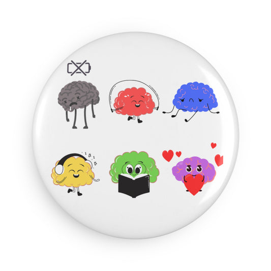 Brain Emotions Button Magnet Set