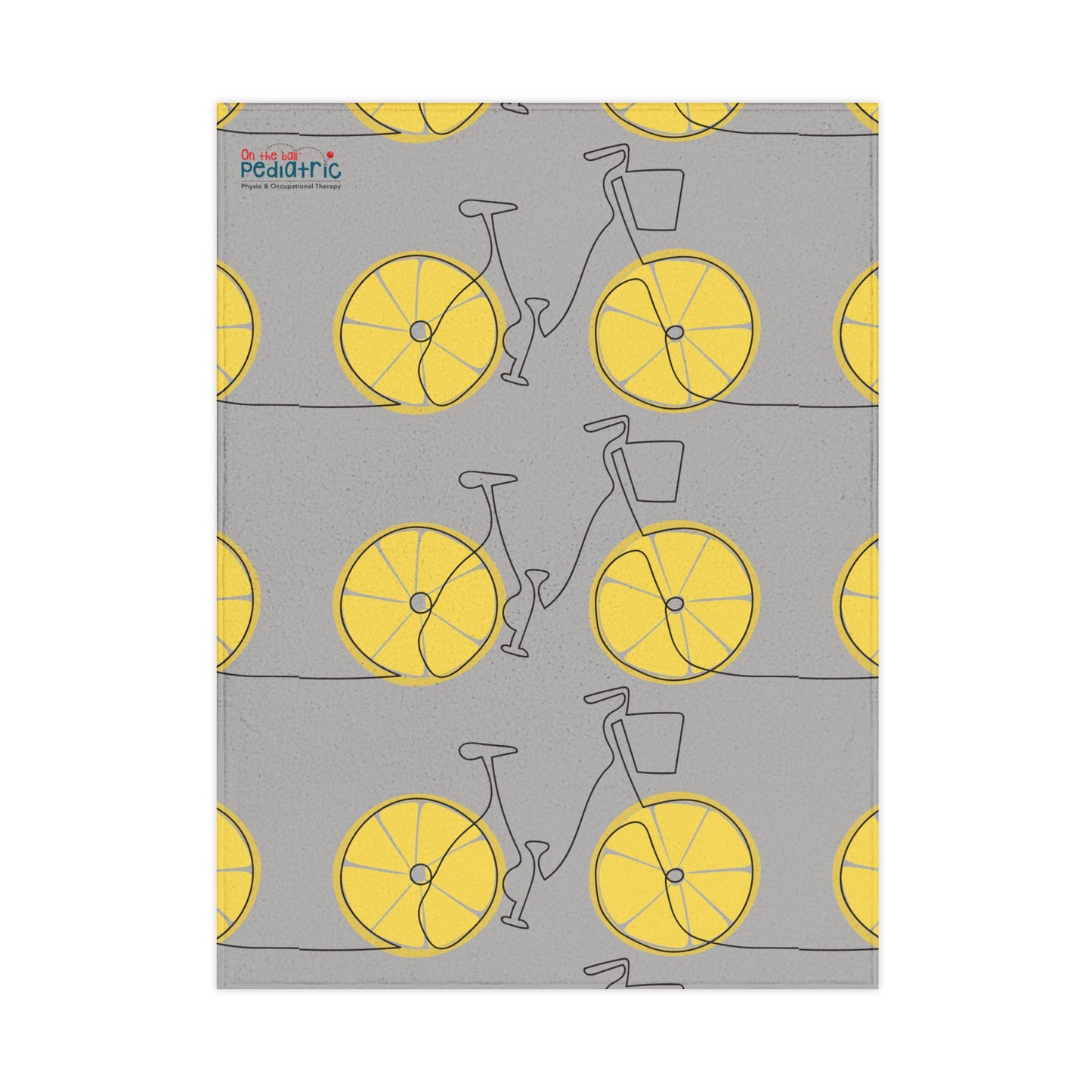 Lemon Bicycle Baby Throw Blanket